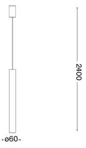 Ideal Lux - LED Lustr na lanku LOOK 1xGU10/7W/230V CRI 90 pr. 6 cm černá