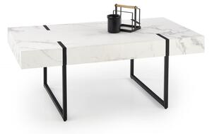 HALMAR Konferenční stolek Bianca bílý mramor/černá