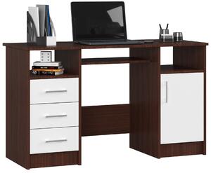 PC stolek Asegura (wenge + bílá). Akce -16%