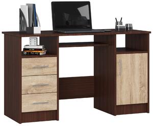 PC stolek Asegura (wenge + dub sonoma). Akce -16%