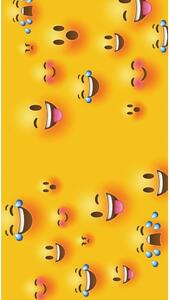 Plážová osuška s motivem různých emotikonů 100 x 180 cm
