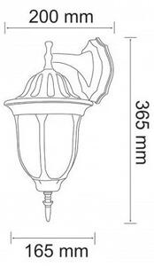 Venkovní nástěnné svítidlo FLORENCJA 1xE27/20W/230V IP43