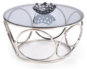 HALMAR Konferenční stolek Venus sklo/stříbrný