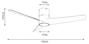 ZEVENTI - LED Stropní ventilátor BARROSA LED/18W/230V Wi-Fi Tuya + DO