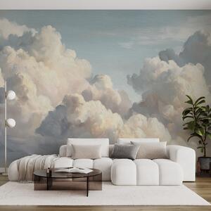 Fototapety Mraky na jemně modré obloze s lehkou texturou, Fototapety obloha, w04550v2 : uwalls.cz