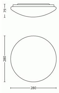 Philips 31801/31/EO - LED stropní svítidlo MYLIVING SUEDE LED/9,6W/230V