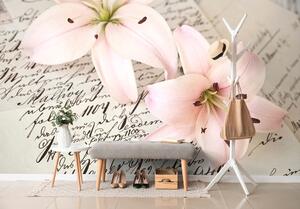Fototapeta lilie na elegantním dopise