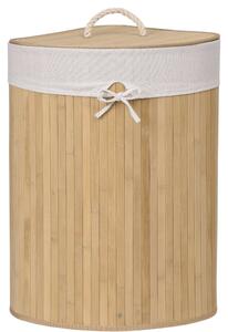 ViaDomo Via Domo - Rohový bambusový koš na prádlo Bella, 1-komorový - přírodní - 44x60x36 cm