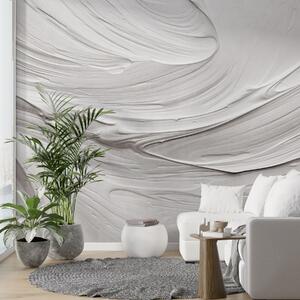 Fototapety Abstraktní texturované bílé tahy štětcem imitující vířící vzor, neutrální, minimalistická, Fototapety abstraktní, w09394 : uwalls.cz