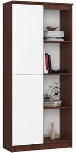Regál Rehana II (wenge + bílá). Akce -13%