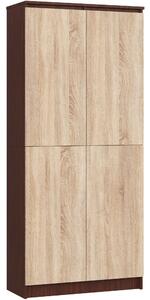 Policová skříň Rainer II (wenge + dub sonoma)