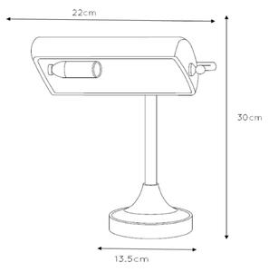 Lucide 17504/01/11 - Stolní lampa BANKER 1xE14/40W/230V