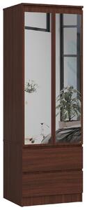 Šatní skříň Suman II (wenge) (se zrcadlem). Akce -16%