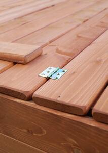 Dřevěné Pískoviště 120x120 cm - barva týk