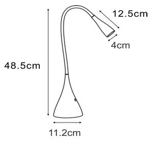 Lucide 18650/03/31 - LED Stmívatelná stolní lampa ZOZY LED/4W/230V bílá