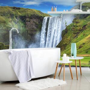 Samolepící fototapeta ikonický vodopád na Islandu