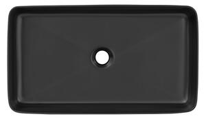 COMAD UM-6275 SLIM 60 BLACK DP - Umyvadlo na desku SLIM 61x34 cm matná černá