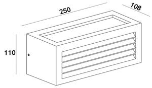 Lucide 27853/01/30 - Venkovní nástěnné svítidlo DIMO 1xE27/18W/230V IP54