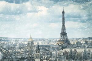 Fototapeta zimní Paříž
