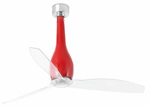 FARO ETERFAN M, červená/transparentní, stropní ventilátor s DC motorem