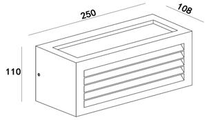 Lucide 27853/01/97 - Venkovní nástěnné svítidlo DIMO 1xE27/18W/230V IP54