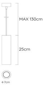 Lucide 35400/25/31 - Závěsné svítidlo GIPSY 1xGU10/35W/230V
