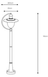Lucide 11873/01/97 - Venkovní lampa ARUBA 1xE27/60W/230V IP44