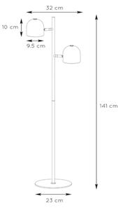 Lucide 03703/10/30 - LED Stmívatelná stojací lampa SKANSKA-LED 2xLED/5W/230V