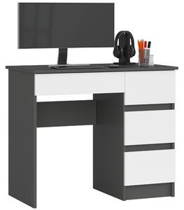PC stolek Benicio II (grafit + bílá) (P). Akce -13%