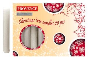 Provence Vánoční svíčka 10cm 20ks bílá