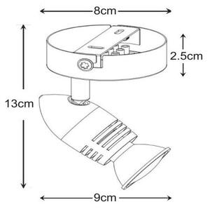 Lucide 13955/05/12 - LED bodové svítidlo CARO-LED 1xGU10/5W/230V chrom