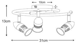 Lucide 13955/14/31 - LED bodové svítidlo CARO-LED 3xGU10/5W/230V bílé