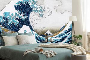 Tapeta reprodukce Velká vlna z Kanagawa - Kacušika Hokusai