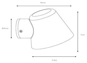 Lucide 14881/05/31-LED Venkovní nástěnné svítidlo DINGO 1xGU10/5W/230V IP44