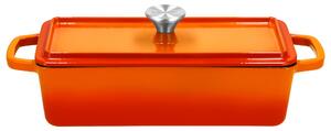 Silvercrest® Litinový hrnec/forma na pečení chleba Premium (obdélníkový, oranžová) (100409856010)