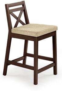 Barová židle Borys LOW, tmavý ořech