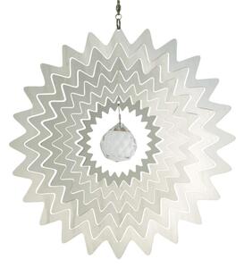 Zahradní větrná dekorace Mirror crystal Star 20 cm
