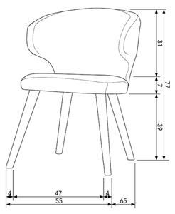 Modrá Jídelní židle Cape 77 × 55 × 65 cm VTWONEN
