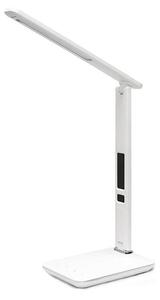 Immax 08934L - LED Stolní lampa s displejem KINGFISHER LED/9W/230V bílá