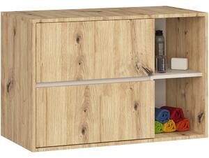 Koupelnová skříňka Vambos W90 2SZ 2P (dub artisan + kašmír)