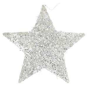 Vánoční ozdoba Star Silver 25 cm