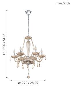 Eglo 39092 - Lustr BASILANO 6xE14/40W/230V