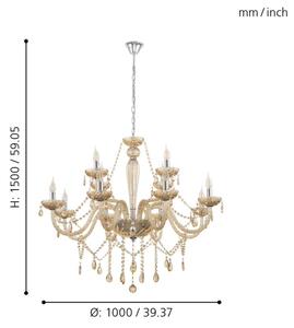 Eglo 39094 - Lustr BASILANO 12xE14/40W/230V