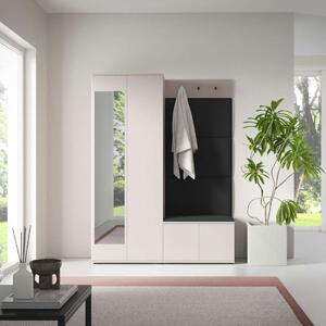 Předsíňová stěna Bianco 3 - P/2 Barva čalounění: Černá - Trinity 16
