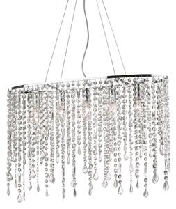 Ideal Lux - Křišťálový lustr na lanku RAIN 5xE14/40W/230V čirá