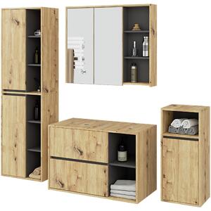 Koupelnová sestava Vambos luxe (dub artisan + grafit)
