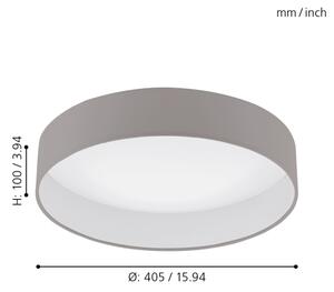 Eglo 96539 - LED Stmívatelné stropní svítidlo PALOMARO 1 LED/18W/230V