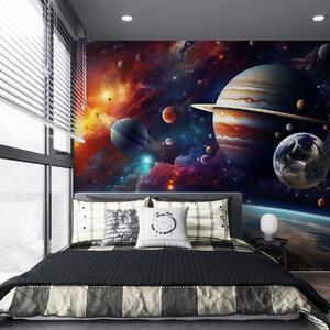 Fototapety Barevný vesmír s planetami a mlhovinami, Fototapety space, w04576 : uwalls.cz