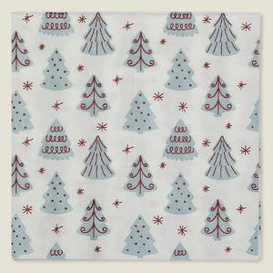 Vánoční ubrousky Winter Trees I 16x16 cm