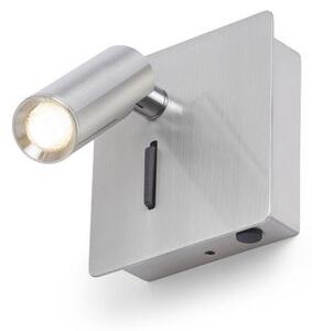 MIG nástěnná matný nikl 230V LED 3W 30° 3000K - RED - DESIGN RENDL